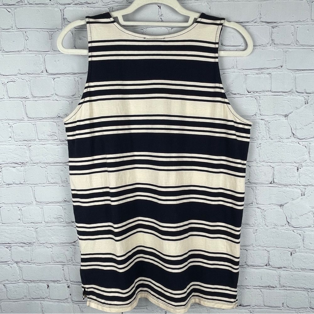 SCOTCH & SODA Amsterdam striped scoop neck Vacay Everyday cotton tank top size L - Picture 5 of 13